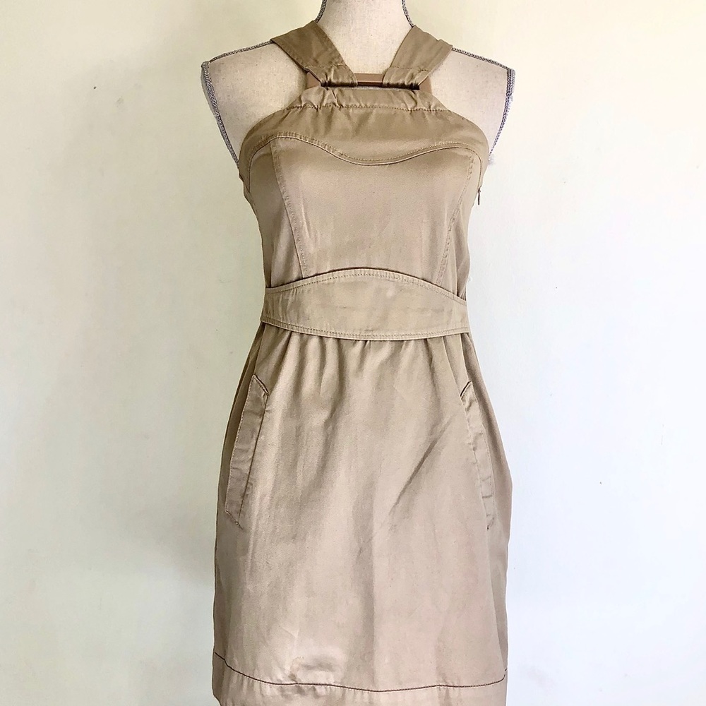 French Connection khaki knee length dress
